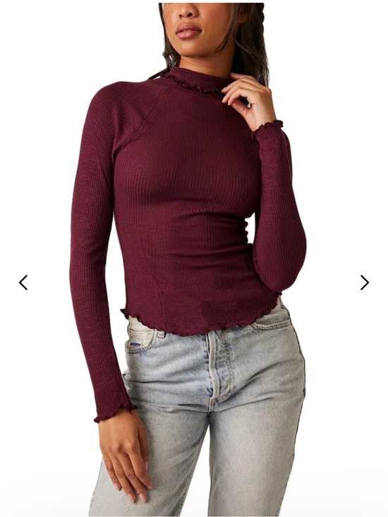 Free People Tops - Intimately Free People Make it Easy Thermal Top Small NWT Deep Plum